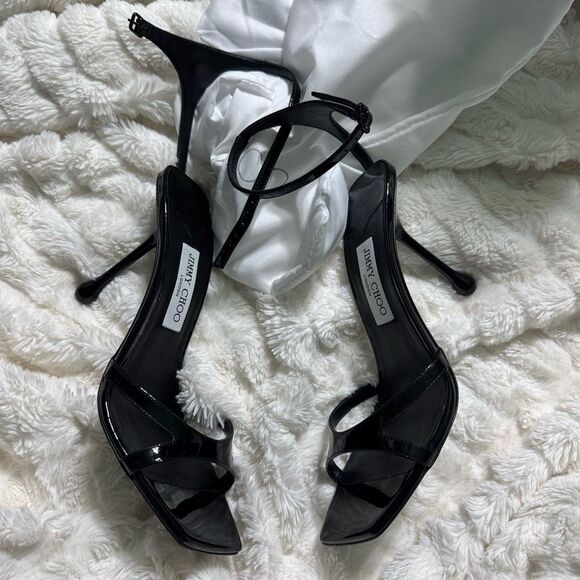 Jimmy Choo Ixia 95 Patent Sandal, Black - Picture 10 of 12